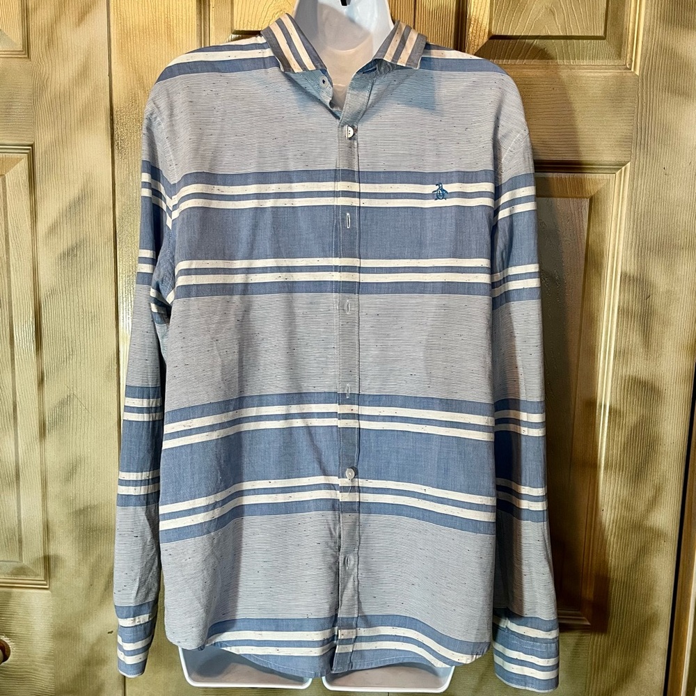 Penguin mens button down shirt